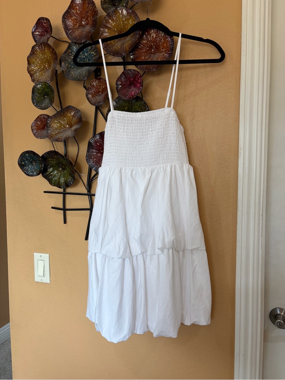 a new day White Lightweight Dress with Smocked Detail